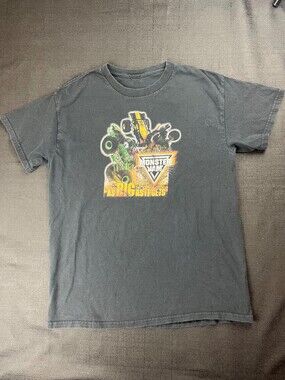 Monster Jam Large Black Cotton Short Sleeve Graphic Crew Neck Shirt